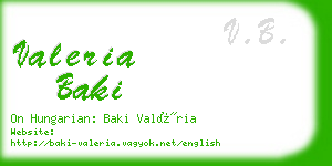 valeria baki business card